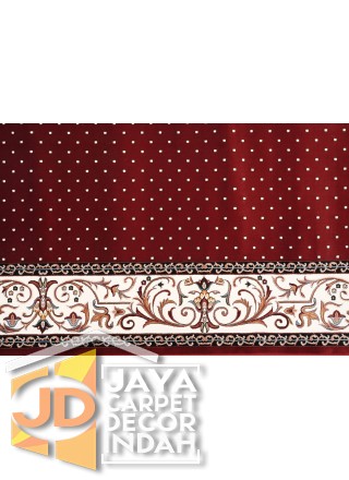 Karpet Sajadah Solomon Farangi Red Motif Bintik 120x600, 120x1200, 120x1800, 120x2400